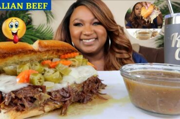 ITALIAN BEEF SANDWICH MUKBANG