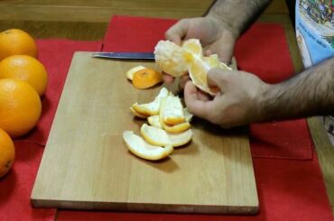 TAKE one ORANGE and PEEL.