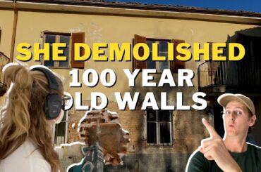 Plumbing Preparation & Wall Demolition -  Piemonte Rustic Farmhouse DIY Restoration (Part 7)