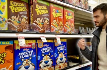 MY ITALIAN HUSBAND TRIES AMERICAN CEREAL FOR THE FIRST TIME!