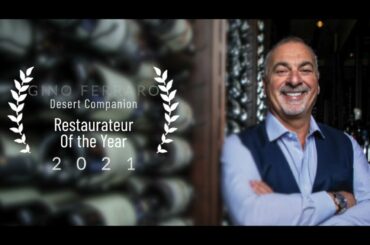 Las Vegas Restaurateur of the Year Gino Ferraro with Sam Mirejovsky and John Curtas