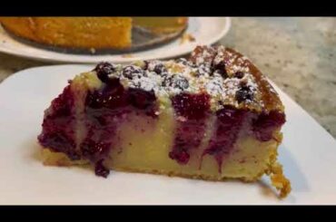 Blueberry Limoncello Mascarpone Ricotta Cake! Easy Italian recipe!