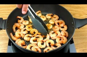Mix Shrimp with Cream and Dinner is Ready | Quick Seafood Recipe | Easy Italian Pasta Recipe