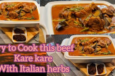HOW TO COOK KARE KARE BEEF WITH ITALIAN HERB | #karekare #shirleyacasovlog #kusinirangbisacol