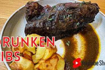 Beef Short Ribs Italian Style, braised in Red Wine