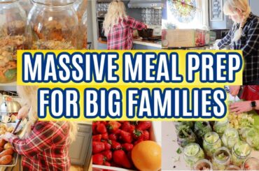 LARGE FAMILY MASSIVE MEAL PREP - Healthy Meal Prep for a Big Family!