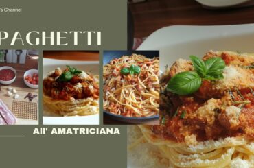 How to cook Spaghetti ALL' AMATRICIANA with Alternative Ingredients || Quickest Meal Ever