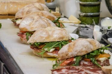 Preparing Lots of Italian Sandwiches. London Street Food