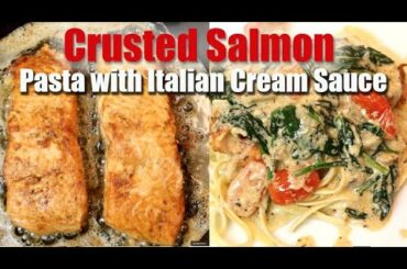 How to make Crusted Salmon with Italian Cream Sauce