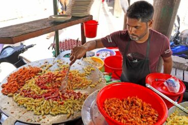 Hard Working Man Making & Selling Plenty of Italian Pasta | Bangladeshi Street Food