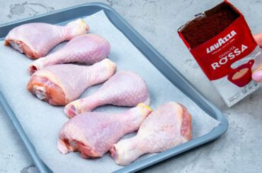 Marinated in coffee! Chicken legs tastier that in the Italian restaurants
