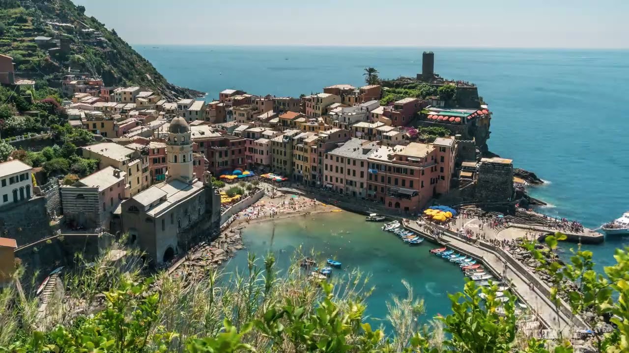 Cinque Terre timelapse from Liguria, Italy Cinque Terre timelapse from Liguria, Italy