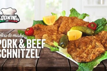 Making Pork & Beef Schnitzel from Scratch - Cooking with an Italian