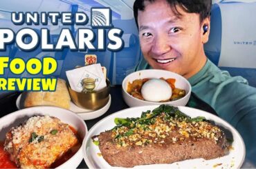 United POLARIS BUSINESS CLASS vs. JetBlue MINT FOOD REVIEW | Best INFLIGHT FOOD!