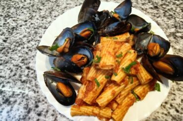 Rigatoni pasta with Seafood mussels,How to make pasta - Italian Recipe-Chizzy Delish Kitchen