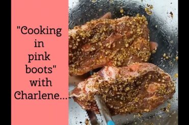 Italian herb and lemon lamb on "Cooking in pink boots " with Charlene...