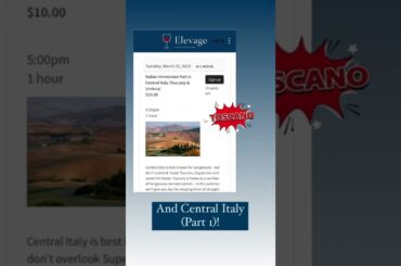 New Elevage Wine Coaching Webinar Series - Italian Immersion