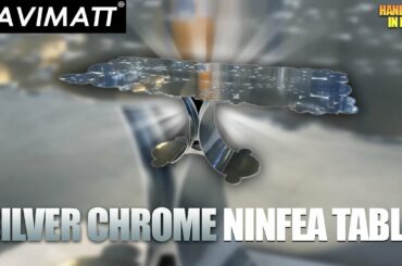 Italian design NINFEA DINING TABLE / Silver chrome finishing