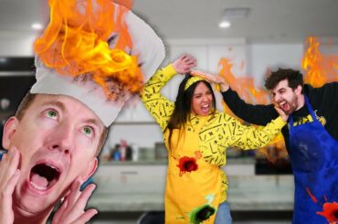 I Caught on Fire in a Cooking Challenge (Gone Wrong)