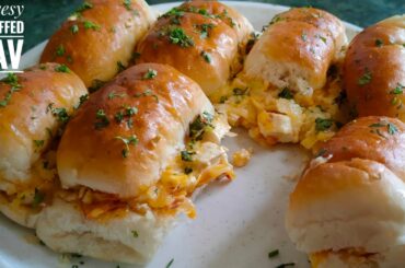 Stuffed cheesy pav recipe | Italian pav recipe |