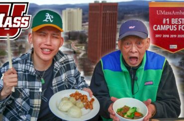 Chinese Grandpa Tries College Dining Hall Chinese Food from the BEST Dining Hall in the WORLD!