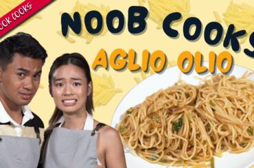 Noob Cook Tries Cooking The Classic Aglio Olio! | Noob Cooks | EP 9