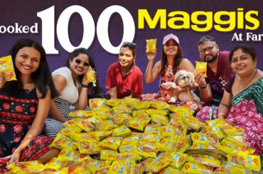 100 Maggis Cooking at Farm || Captain Mom || #AlekhyaHarika