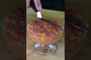 BEEF TARTARE WITH CHIPS #short #asmr