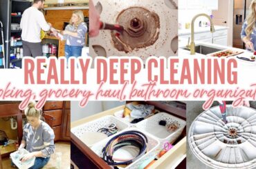 DEEP CLEANING | 2022 SPRING CLEAN WITH ME | GROCERY HAUL, COOKING & BATHROOM ORGANIZATION | LoveMeg