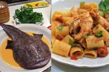 Italian Monkfish recipe - Pasta with monkfish.