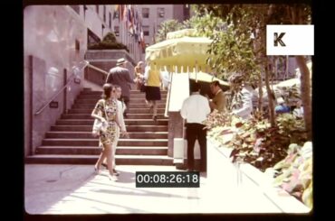 1970s New York, People Dining Outside at The Rockefeller Center, 35mm