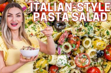 Italian Style Pasta Salad with Artichokes & Sundried Tomatoes - Easy Pasta Salad Recipe | Blondelish