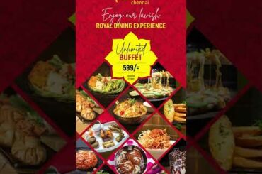 Unlimited Buffet @ Rs.599/- in Chennai | Pure Veg Indian Chinese Italian Cuisine at Pakwan Chennai