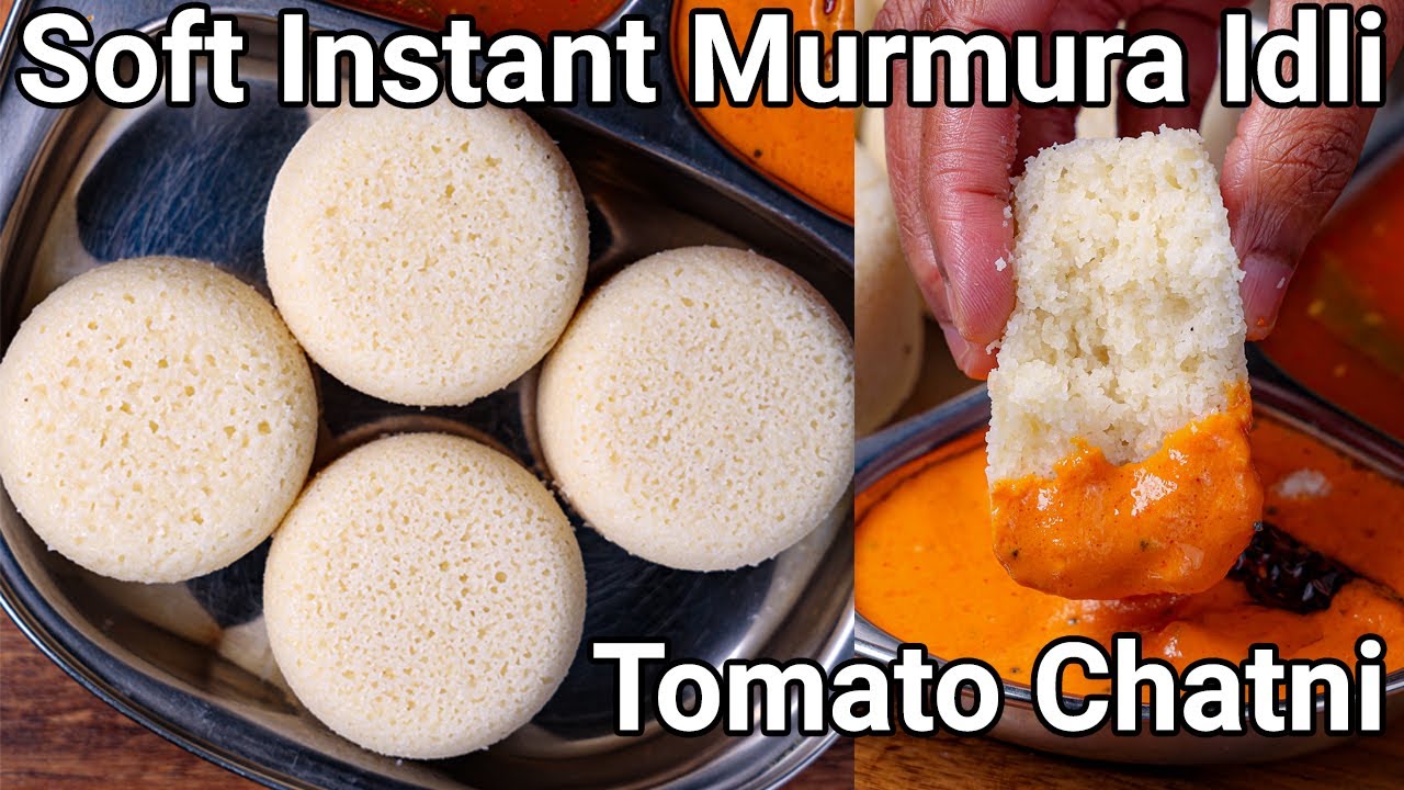 Instant Murmura Idli Recipe & Red Chatni No Idli Stand Bhel Idli in