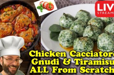 Gnudi w/ Sage Butter Sauce | Pollo alla Cacciatora | Tiramisu | Easy Italian Recipes