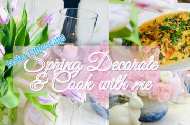 SPRING DECORATE+COOK WITH ME//CREAMY TUSCAN SALMON RECIPE//Primavera decora conmigo- InspirationbyCP