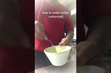 How to make the Italian carbonara. #cheflife #italianfood #carbonara