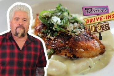 Guy Fieri Eats Spicy Chicken Gnocchi | Diners, Drive-Ins and Dives | Food Network
