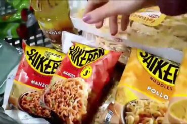 Saturday food supply shopping at famila palermo Italy