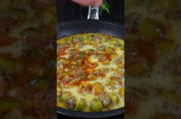 BRUSSELS SPROUTS AND MEATBALLS #shorts #asmr