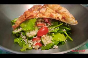 Vegetable& crack wheat Salad in White wine vinegar, lemon honey and olive dressing. #foodie #salad