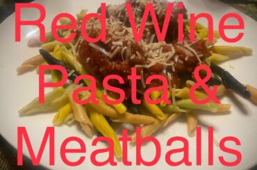 Red Wine Pasta with Meatballs #newbeersday