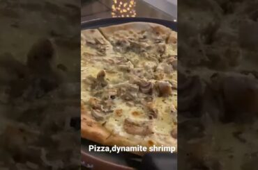 Pizza and Dynamite shrimp Italian food #shorts #italianfood