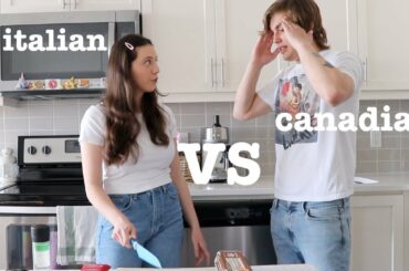 making an italian recipe but i instruct ONLY in italian to my boyfriend