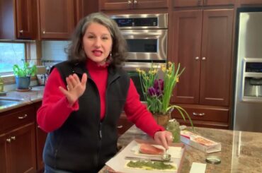 WHO LIKES SALMON?  WHO LIKES PESTO?