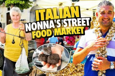 ITALIAN NONNA Street Food Market in SULMONA and CONFETTI - Abruzzo Italy
