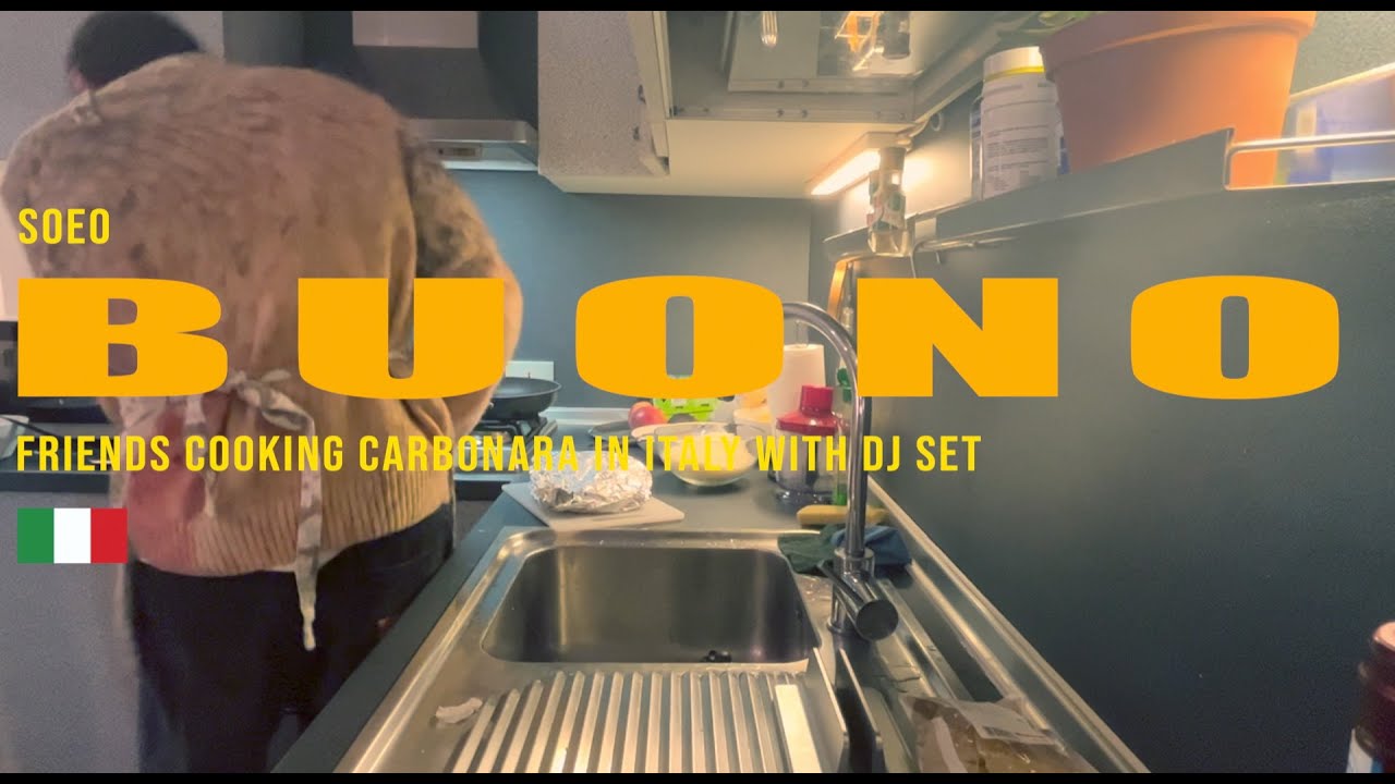 Friends cooking CARBONARA in ITALY with DJ-Set Friends cooking CARBONARA in ITALY with DJ-Set