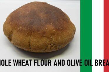 EASY BREAD RECIPE ITALIAN STYLE WITH HERBS & OLIVE OIL. WHOLE WHEAT FLOUR OR WHEAT FLOUR. SO GOOD!