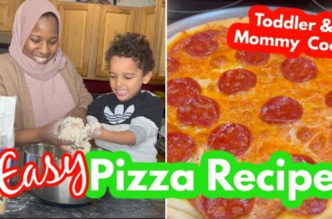 Mommy & Toddler Make Homemade Pizza | Ramadan Recipe