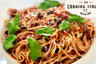 Angry Spaghetti from Rome al Arrabbiata Cooking Italian with Joe